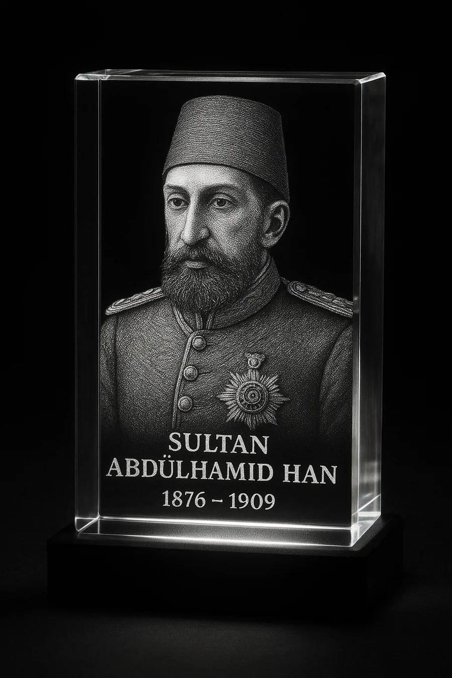 ABDÜLHAMİD HAN 3D Hediyelik Kristal