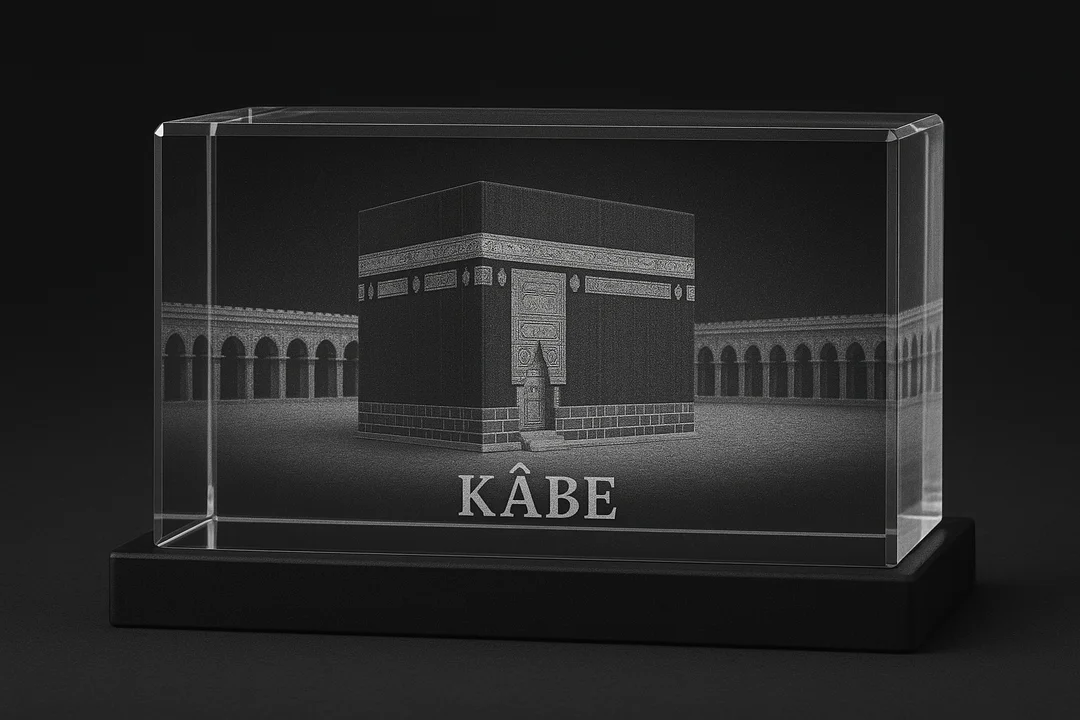 Kâbe 3D Hediyelik Kristal
