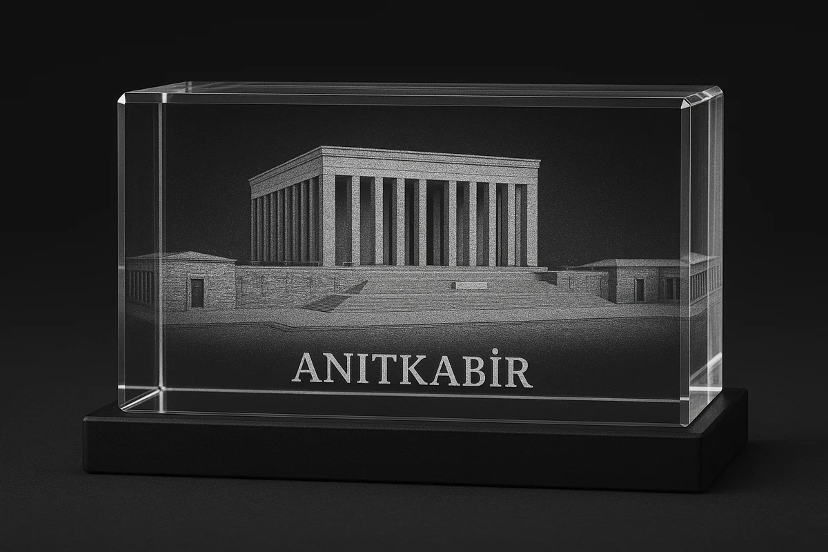 Anıtkabir 3D Hediyelik Kristal